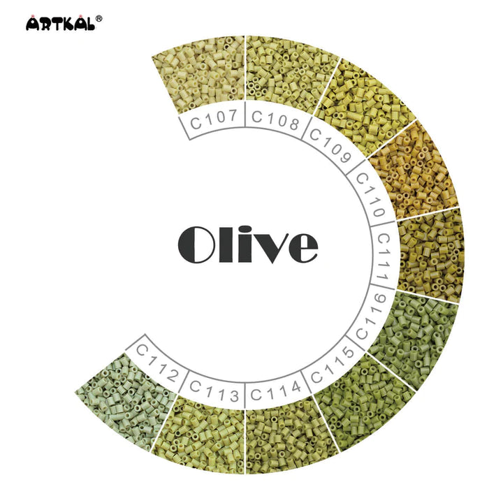 Billes Artkal Série C-2.6mm teintes de vert olive