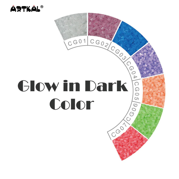 Billes Artkal Série C-2.6mm couleurs qui brillent dans le noir
