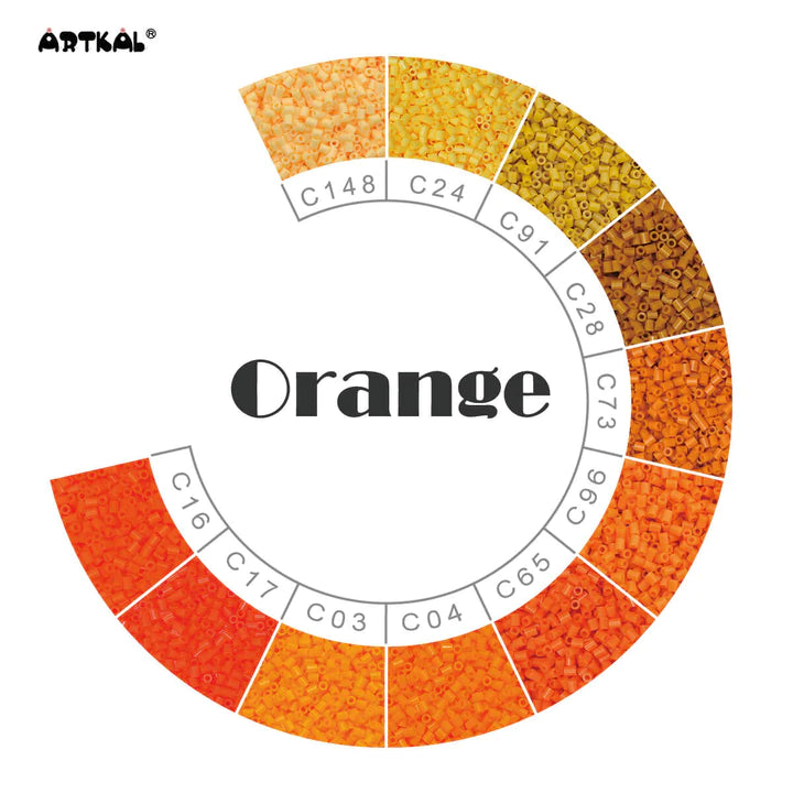 Billes Artkal Série C-2.6mm teintes d'orange