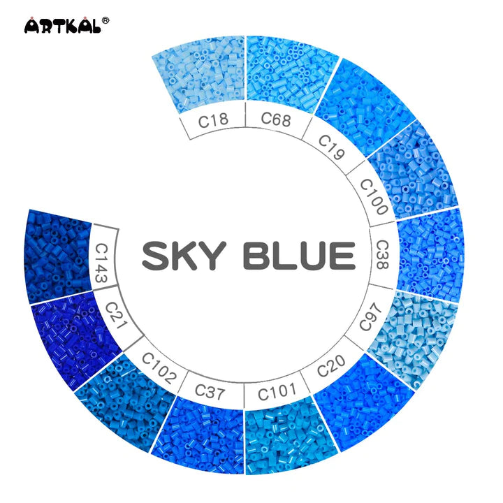 Billes Artkal Série C-2.6mm teintes de bleu ciel
