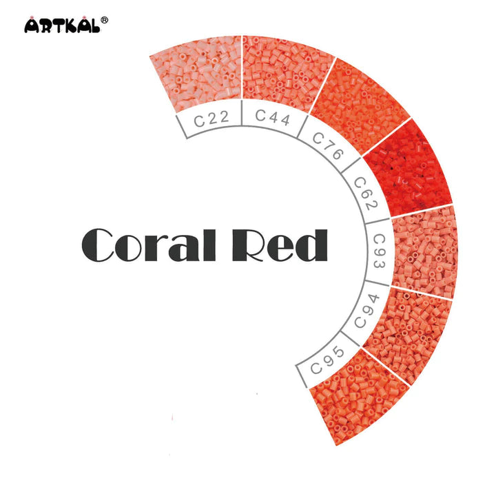 Billes Artkal Série C-2.6mm teintes de rouge corail