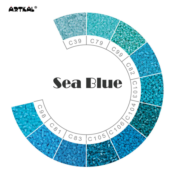Billes Artkal Série C-2.6mm teintes de bleu océan