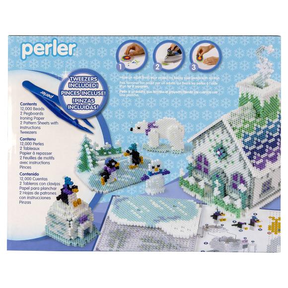 Kit d'activités de billes fusibles des fêtes - Glacière polaire en 3D