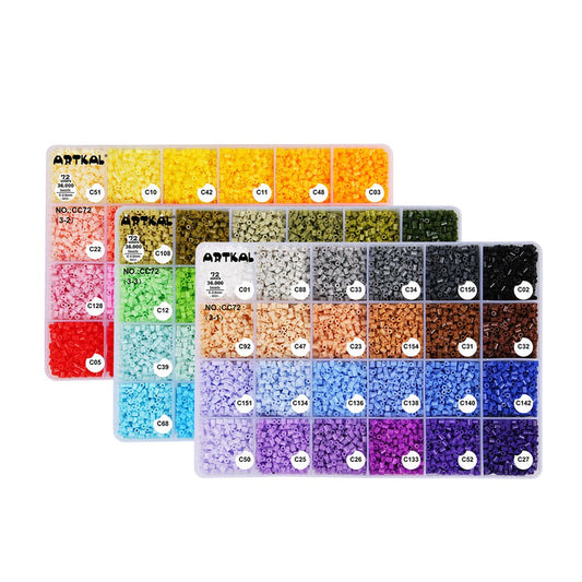 Fuse beads trays Mini C-2.6mm 72 colors 36,000/pkg