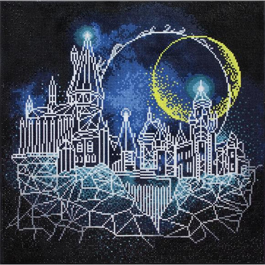 Kit de peinture diamant 20.2"X20.2" - Harry Potter - Lune sur Poudlard
