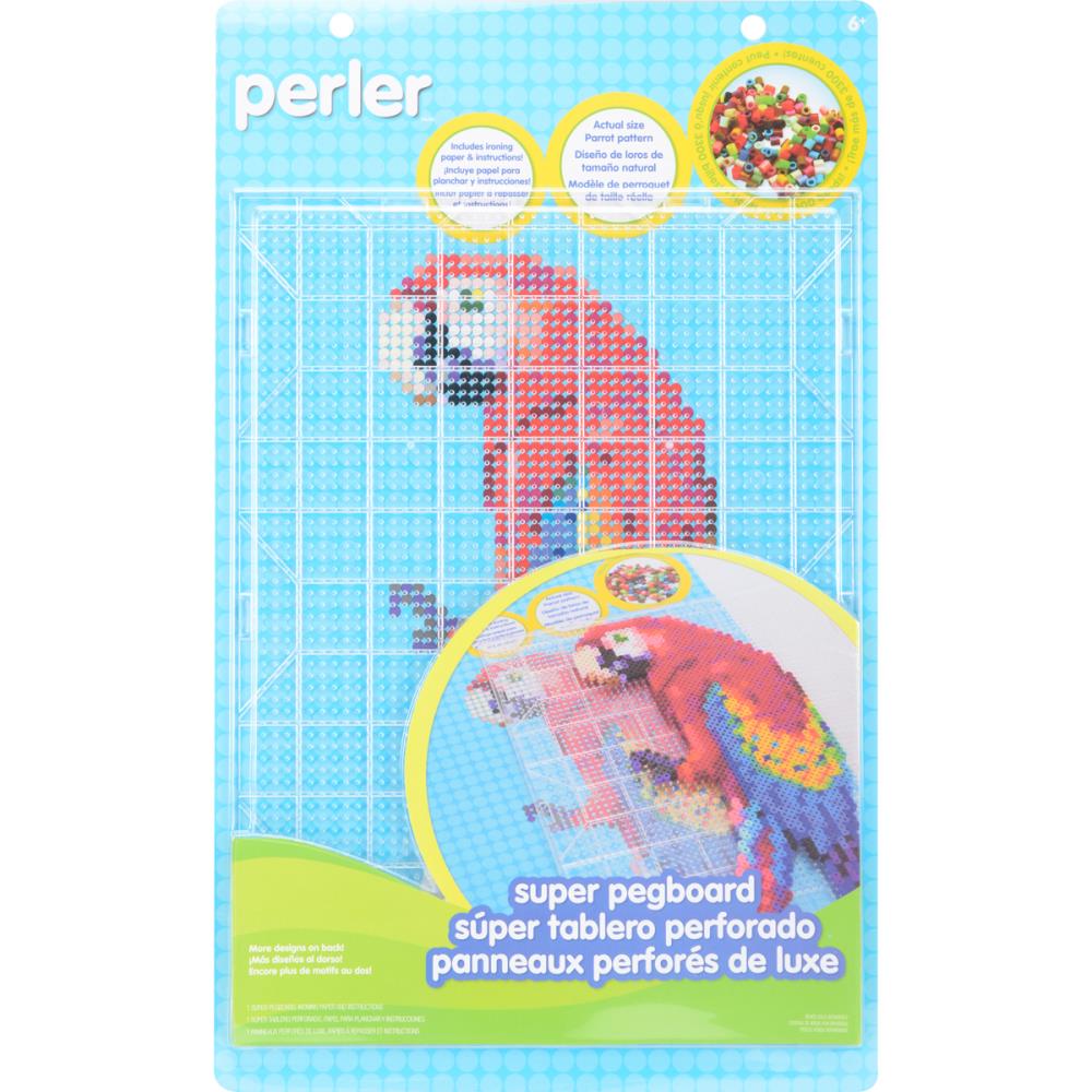 Perler Super Pegboard 1/Pkg - Rectangle Clear