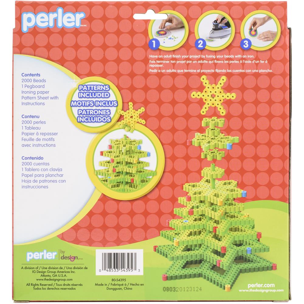 Kit d'activité de billes fusibles - Arbre de Noël en 3D