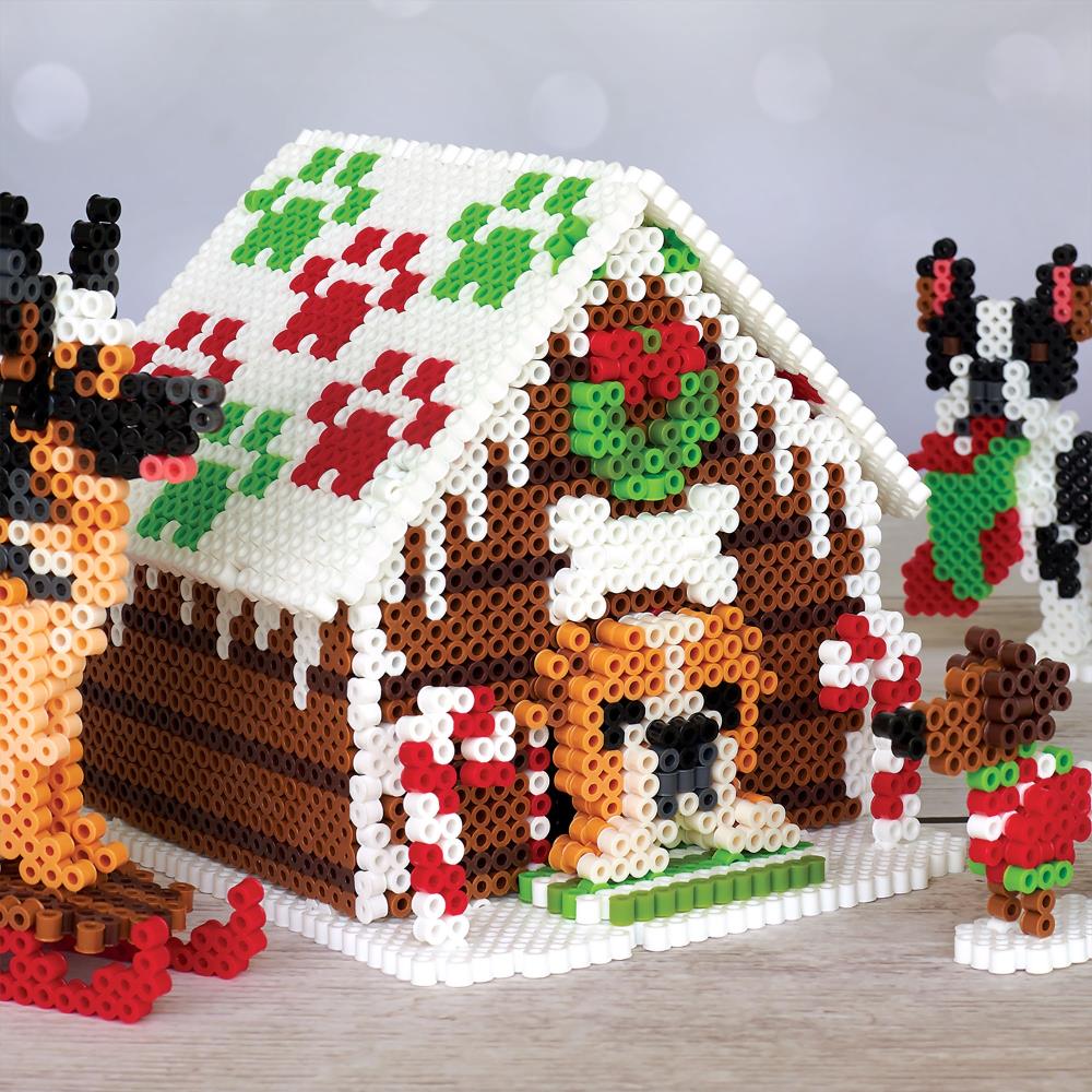 Perler Fused Bead Kit - 3D Doghouse Gingerbread