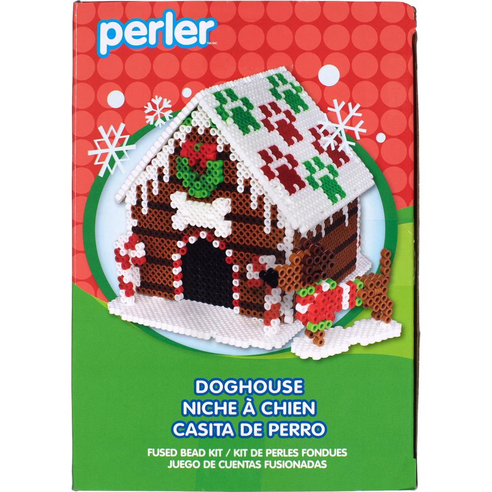 Perler Fused Bead Kit - 3D Doghouse Gingerbread