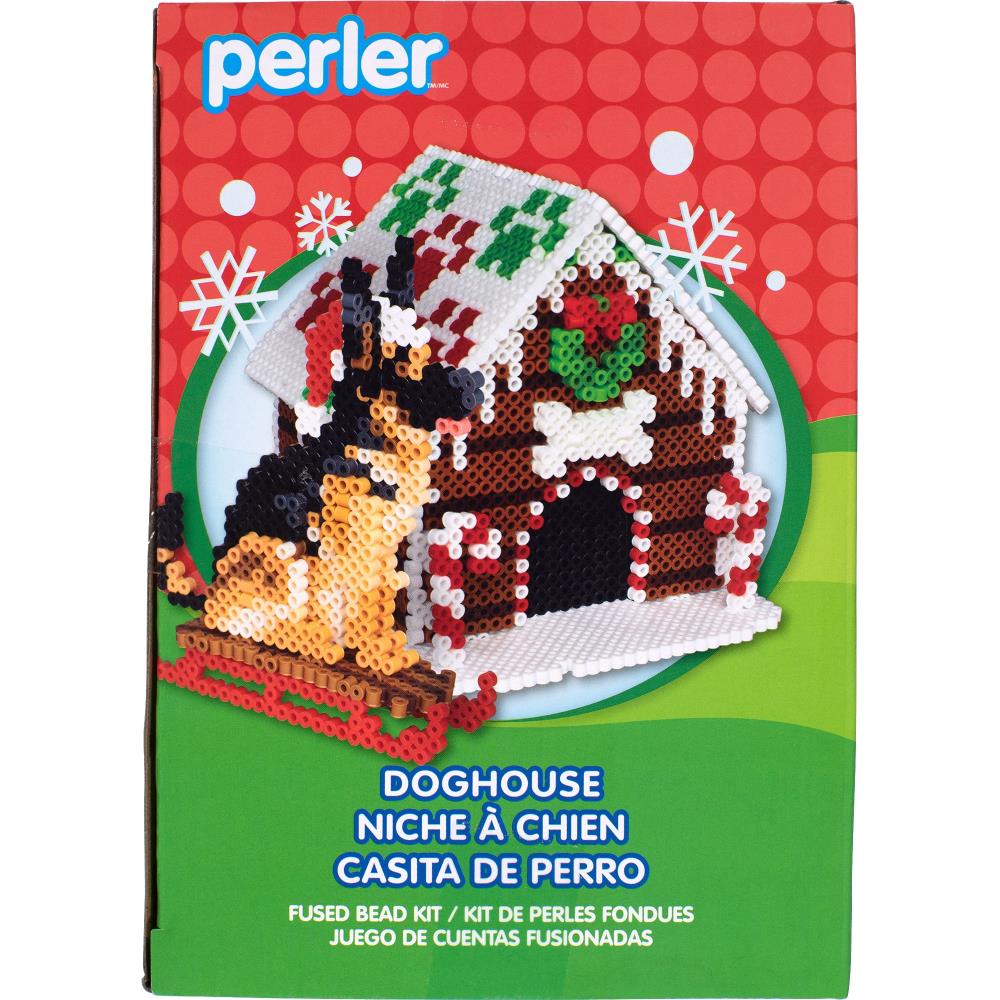 Perler Fused Bead Kit - 3D Doghouse Gingerbread