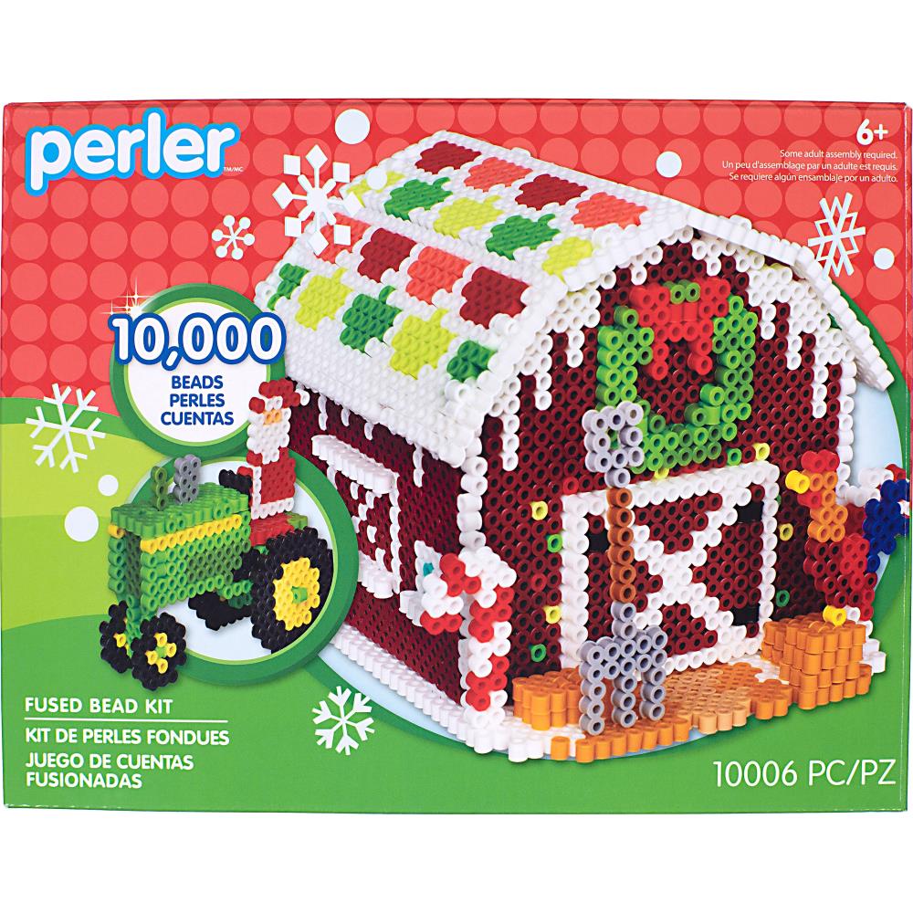 Perler Fused Bead Kit - 3D Gingerbread Barn