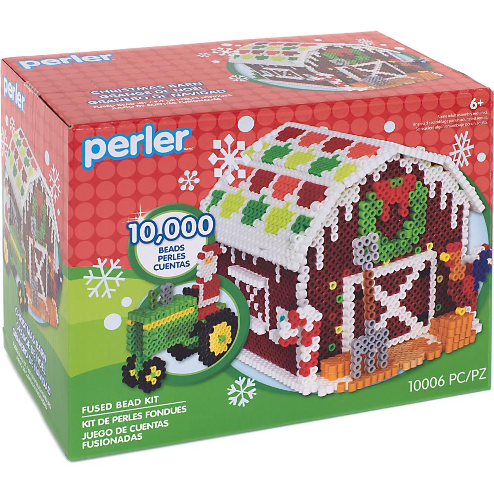 Perler Fused Bead Kit - 3D Gingerbread Barn