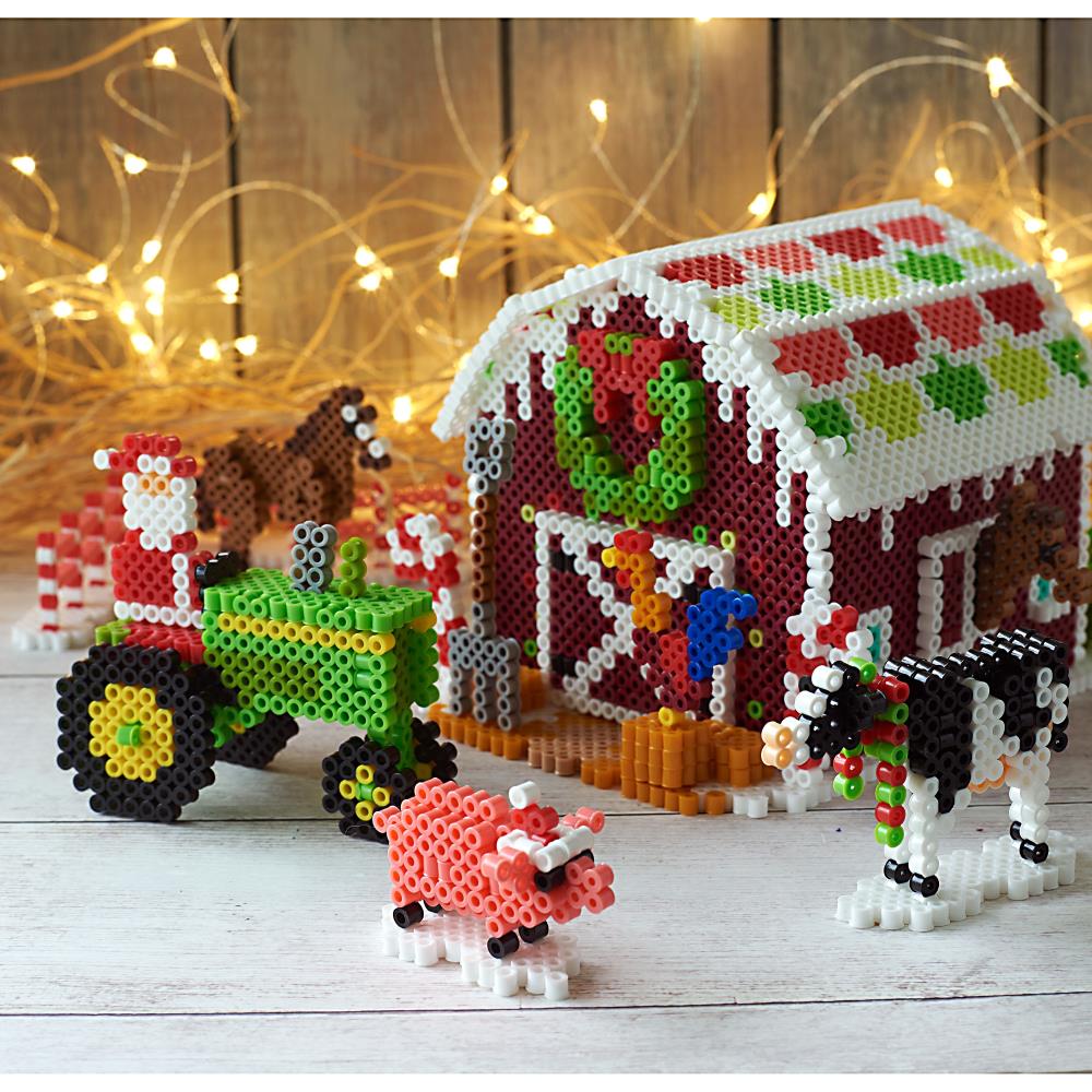 Perler Fused Bead Kit - 3D Gingerbread Barn