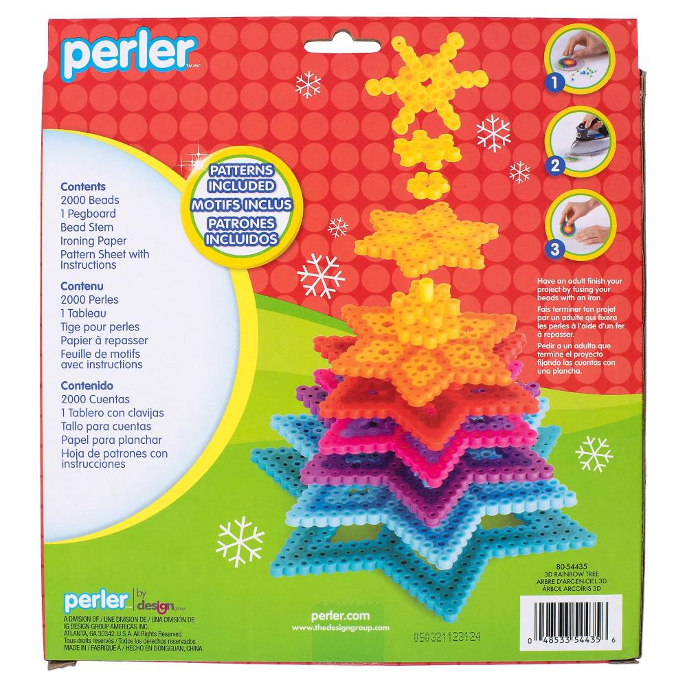Perler Fused Bead Kit-3D Rainbow Christmas Tree