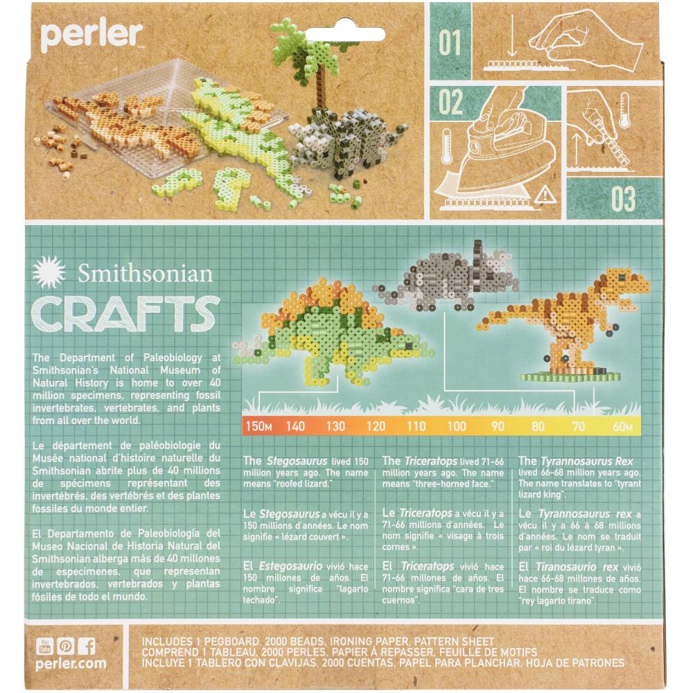 Kit d'activités de billes fusibles 3D en boite - Smithsonian - Dinosaurs