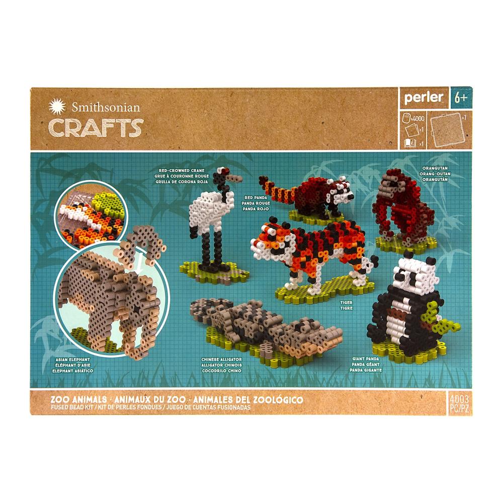 Kit d'activités de billes fusibles - Smithsonian 3D animals