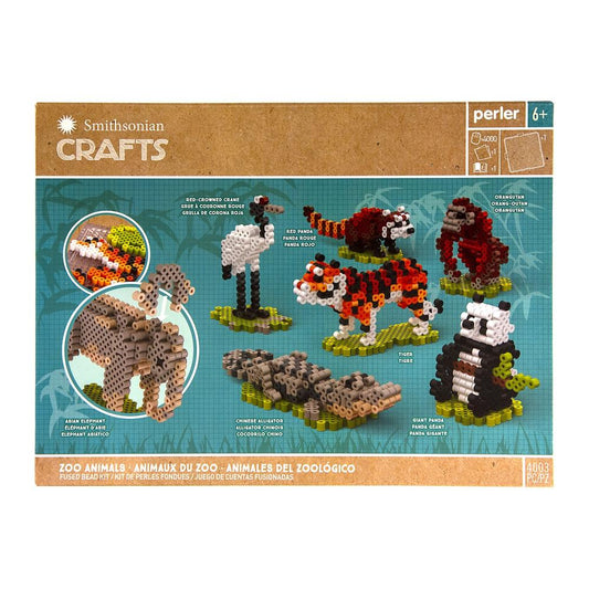 Perler Fused Bead Kit - Smithsonian 3D animals