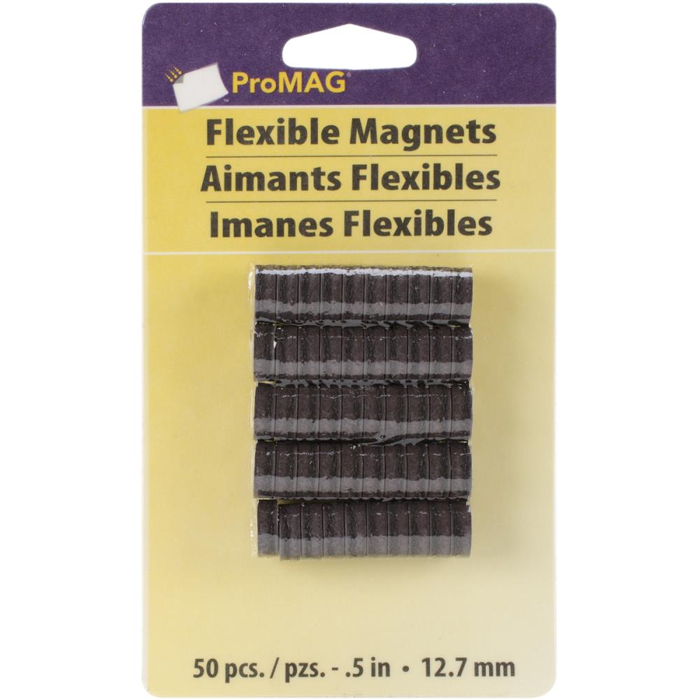 Aimants ronds flexibles - .5" 50/Pqt