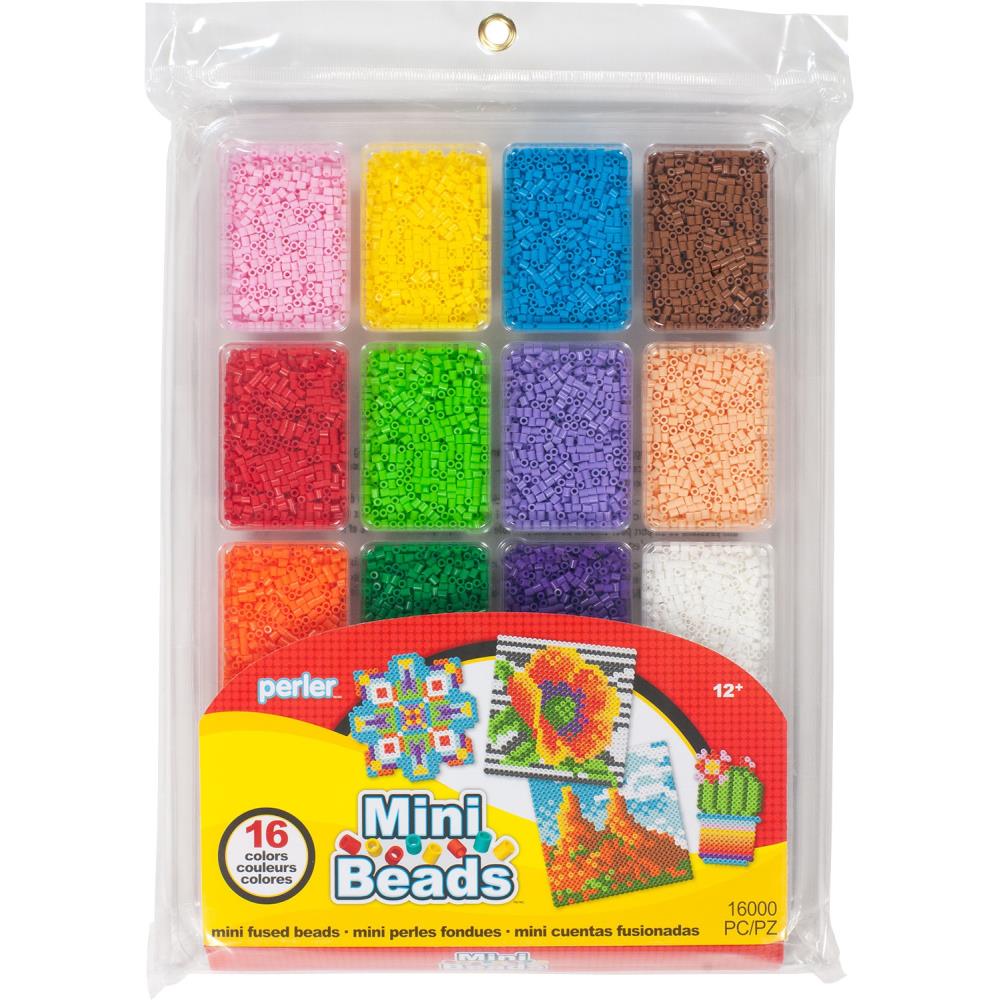 Perler Mini Beads Fused Bead Tray 16,000/Pkg - Summer