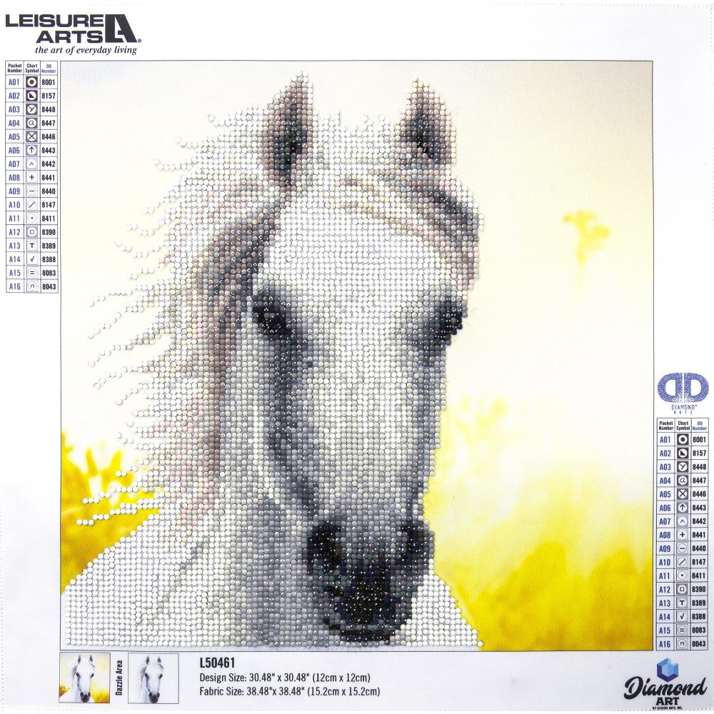 Kit intermédiaire de peinture diamant 14.6X14.6" - Cheval Blanc